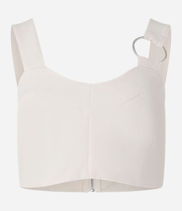 Blusa Cropped Sastrería con Aro en Breteles 9