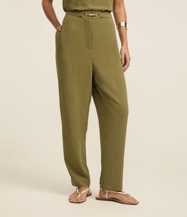 Pantalón Carrot Airflow con Cintura Elástica y Adorno Metalizado 3