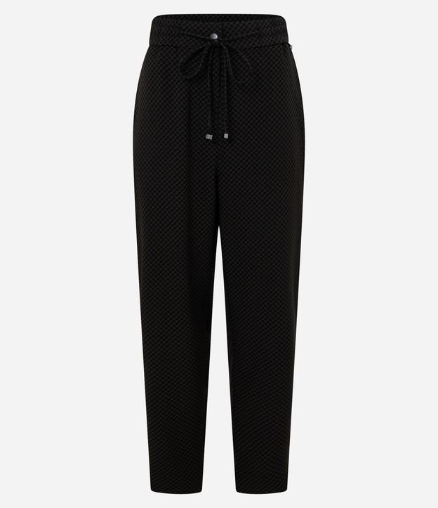 Pantalón Fluida Cintura Alta en Crepé con Estampa Lineas Curvas 6
