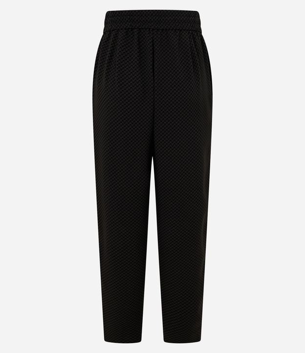 Pantalón Fluida Cintura Alta en Crepé con Estampa Lineas Curvas 7