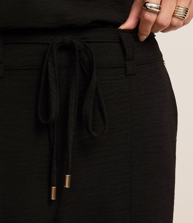 Pantalón Wide Leg en Crepé Airflow con Lazo en la Cintura 4