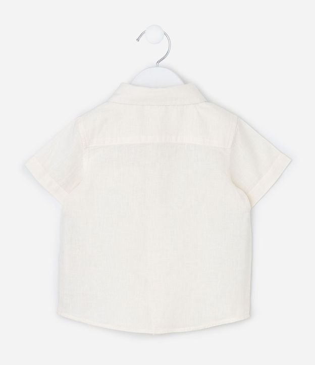 Camisa Infantil en Lino con Cuello Polo – Talle 0 a 18 Meses 3