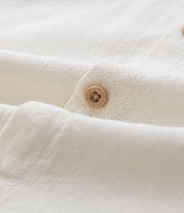 Camisa Infantil en Lino con Cuello Polo – Talle 0 a 18 Meses 4