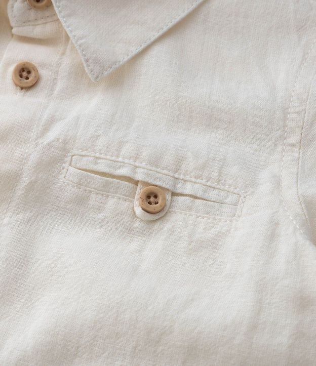 Camisa Infantil en Lino con Cuello Polo – Talle 0 a 18 Meses 5