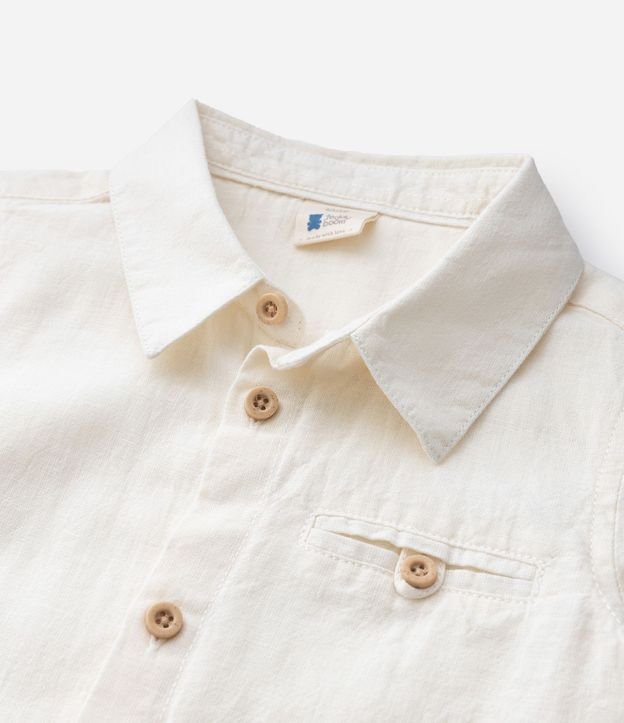 Camisa Infantil en Lino con Cuello Polo – Talle 0 a 18 Meses 6
