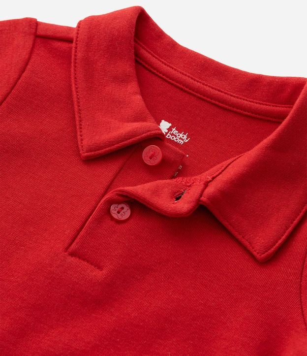 Body Corto Infantil con Cuello Polo y Estampa Rayada - Talle 0 a 18 meses 5