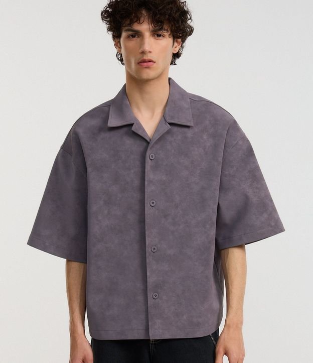 Camisa Oversized en PU Efecto Desteñido 8
