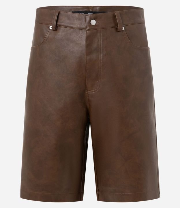 Bermuda Baggy en PU con Efecto Desteñido 7