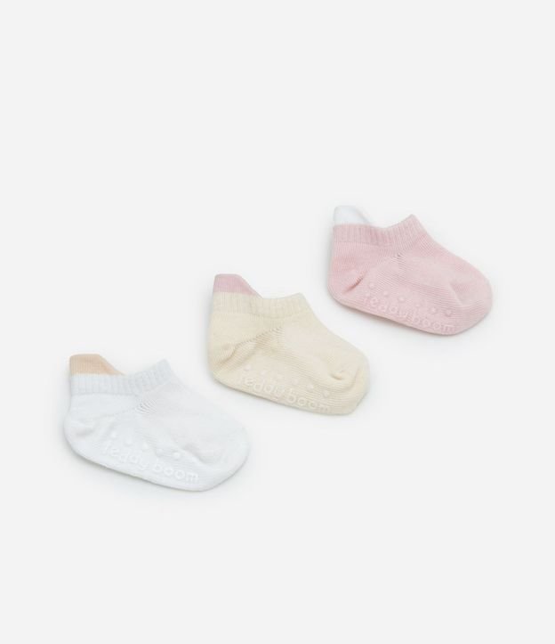 Kit 03 Medias Infantiles con Carita de Animalito - Talle 0 a 12 meses 3
