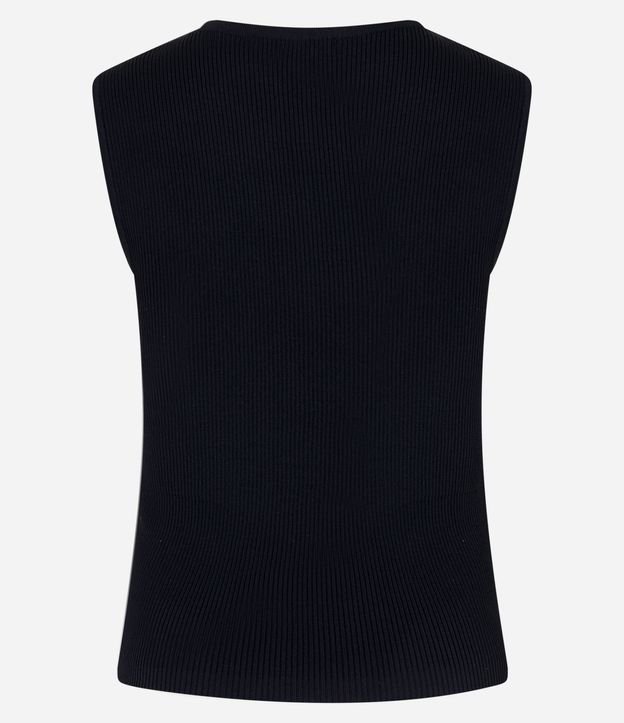 Blusa Acanalada en Punto con Escote Asimétrico 8