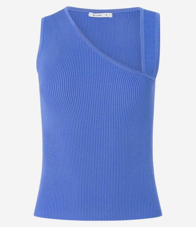 Blusa Acanalada en Punto con Escote Asimétrico 7