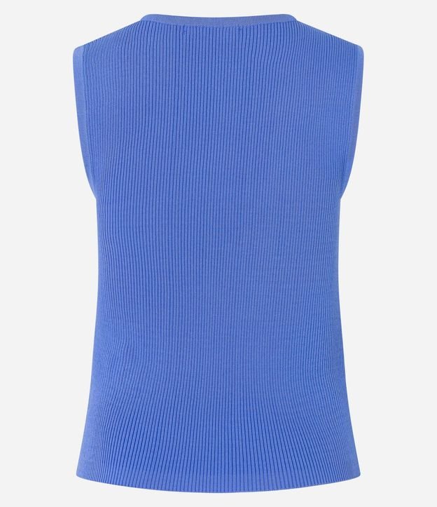 Blusa Acanalada en Punto con Escote Asimétrico 9