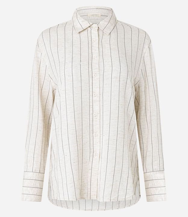 Camisa con Estampa Rayas a Hilo Teñido