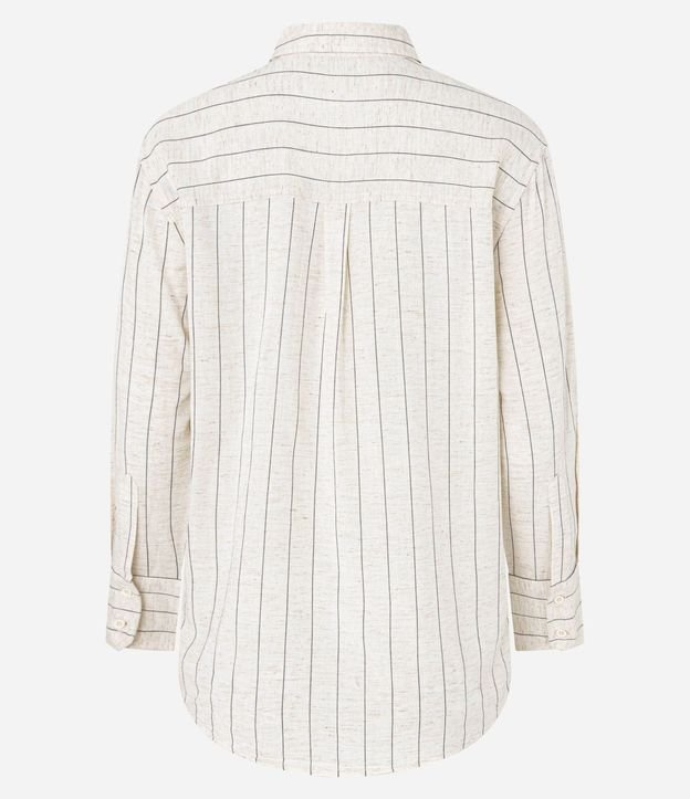 Camisa con Estampa Rayas a Hilo Teñido 6