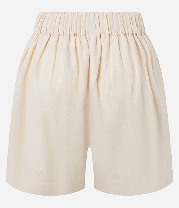 Short en Algodón con Lino y Bordado Lateral 7