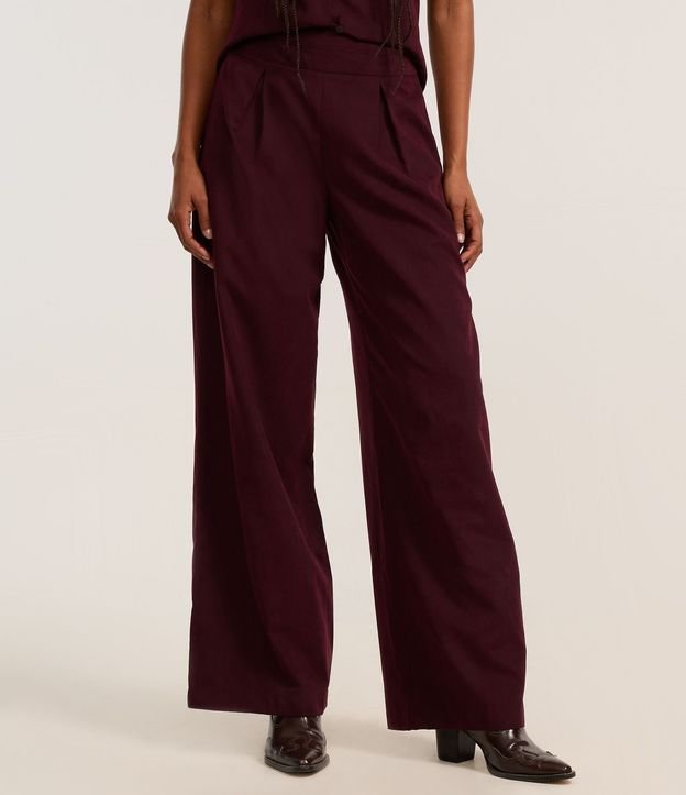 Pantalón Pantalona en Cupro con Pliegues 3