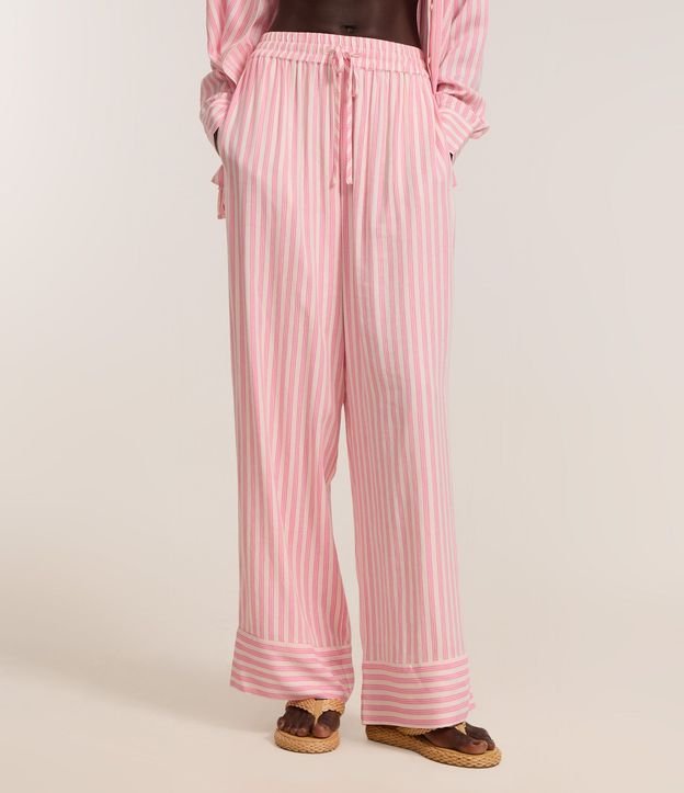 Pantalón Recto Fluida en Cambraia con Rayas verticales 4