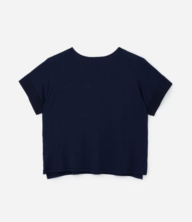 Blusa en Crepé con Escote V en Punto Curve & Plus Size 4