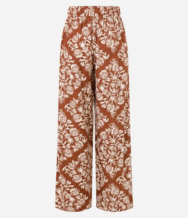 Pantalón Pantalona en Viscolino con Estampa Floral 7