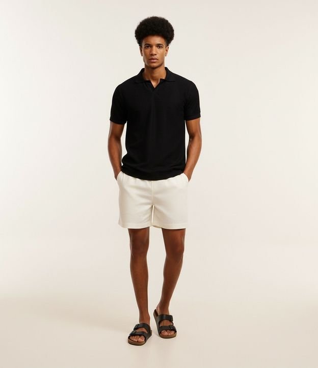 Camisa Polo Regular en Algodón con Textura