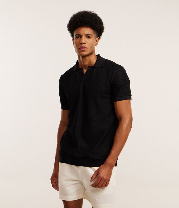 Camisa Polo Regular en Algodón con Textura 2