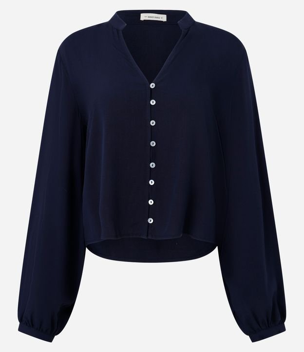 Camisa en Viscosa con Cuello Padre y Botones