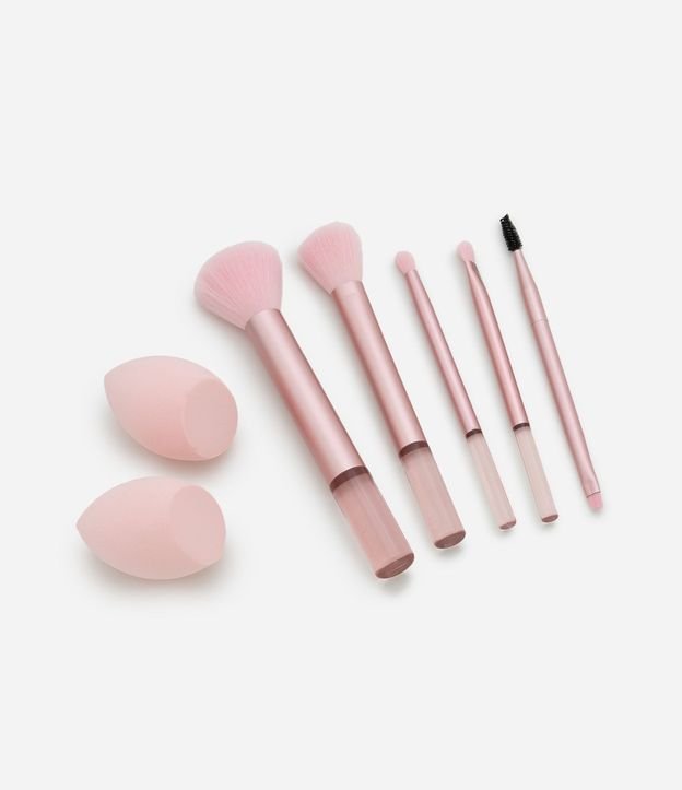 Conjunto de 5 Brochas y 2 Esponjas de Maquillaje Elegant Alchemia