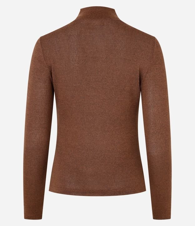 Blusa Texturizada con Cuello Alto y Manga Larga 9