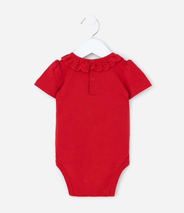 Body Infantil con Volado de Broderie - Talle 0 a 24 Meses 4