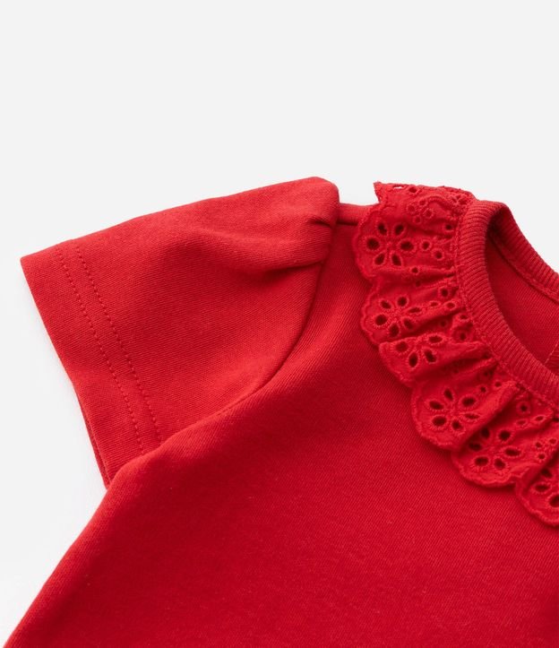 Body Infantil con Volado de Broderie - Talle 0 a 24 Meses 7