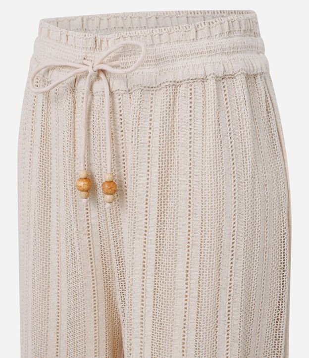 Pantalón Recto en Algodón con Lazo en la Cintura Elástico 7