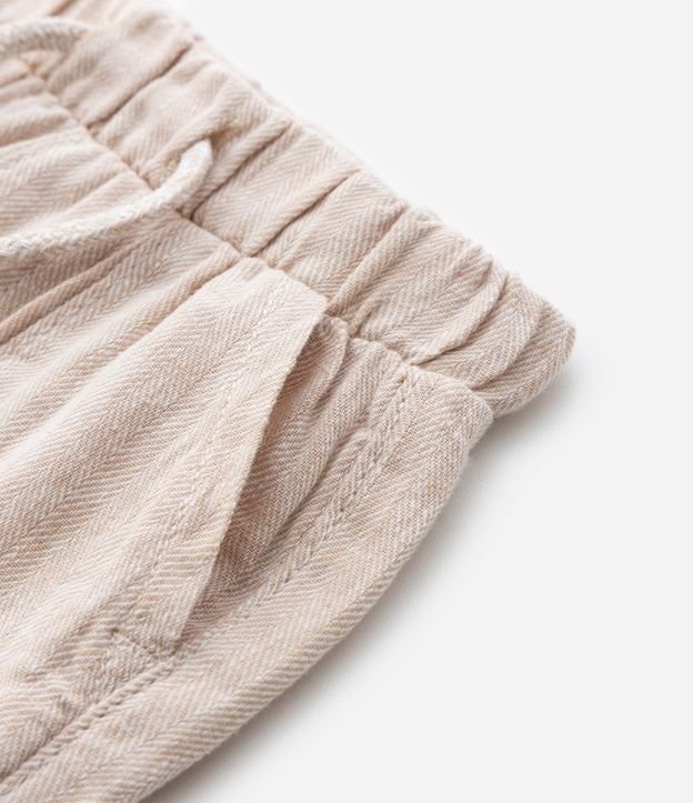 Pantalón Infantil en Cambraia con Bolsillo Cuchillo y Bajo Plegado - Talle 0 a 18 Meses 6