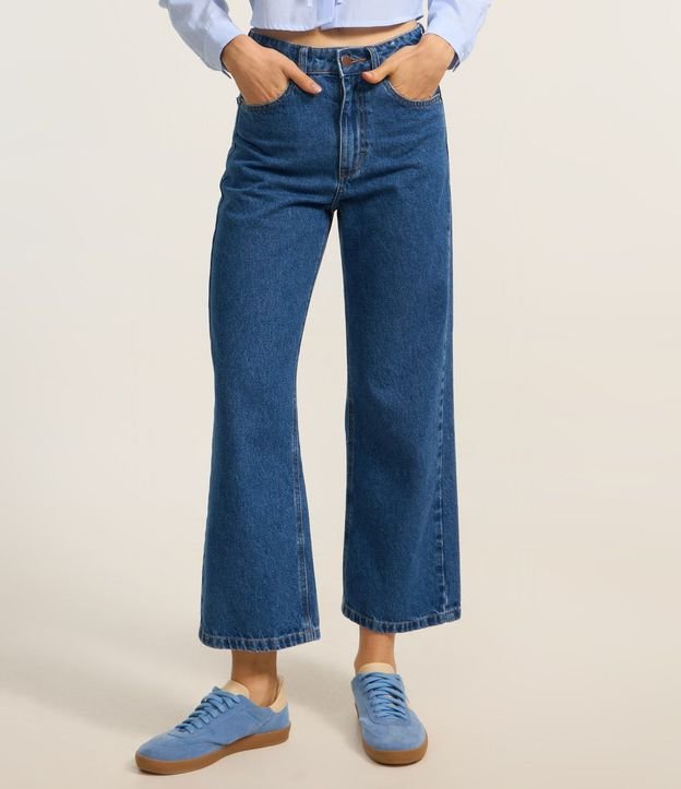 Pantalón Cropped Reta Jeans con Lavado Clássica 4