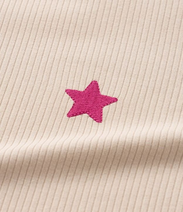 Remera Infantil Acanalada con Raya y Lazos en la Manga - Talle 5  14 años 5