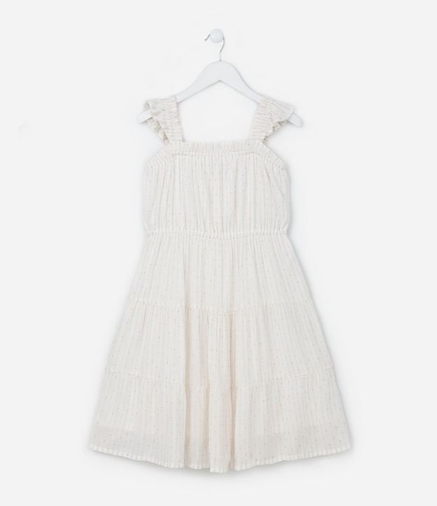 Vestido Infantil en Airflow Metalizado - Talle 5 a 14 años