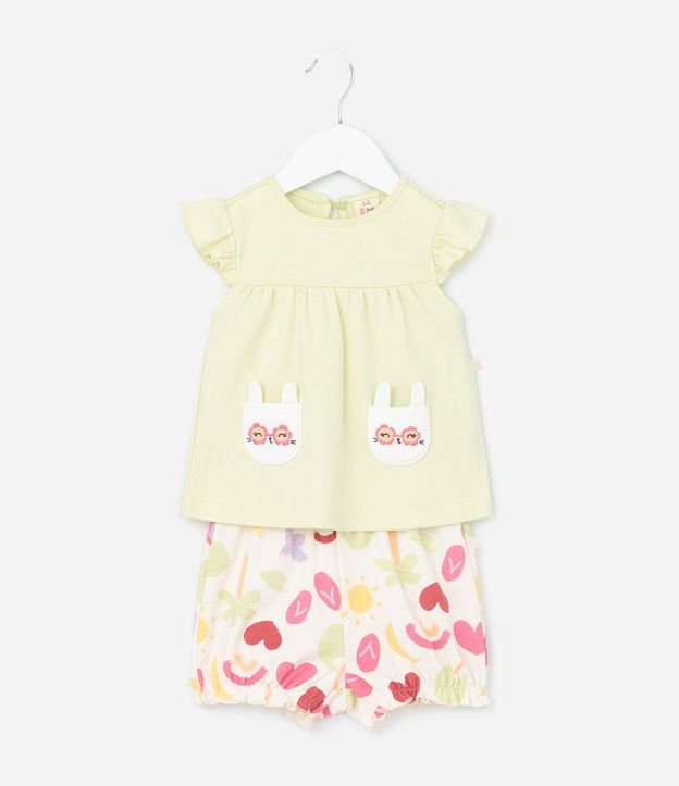 Conjunto Infantil con Estampa Divertida - Talle 0 a 18 Meses