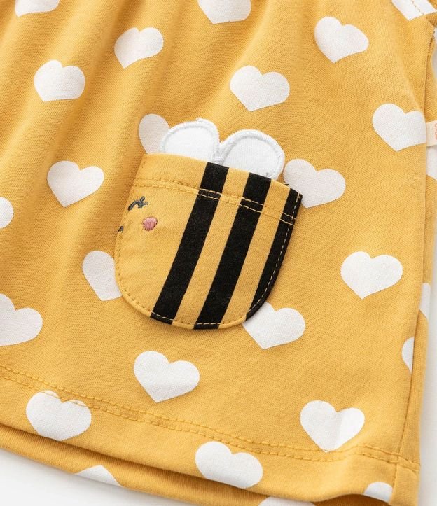Conjunto Infantil con Estampa de Corazones y Abejas - Talle 0 a 18 Meses 12