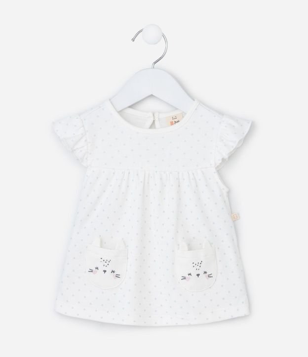 Conjunto Infantil con Estampa de Lazos y Bolsillo de Animalito - Talle 0 a 18 Meses 3