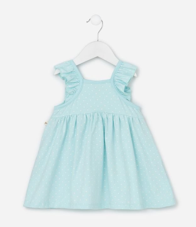 Vestido Infantil con Estampa de Lunares Osos y Bombacha - Tam  0 a 18 meses 4