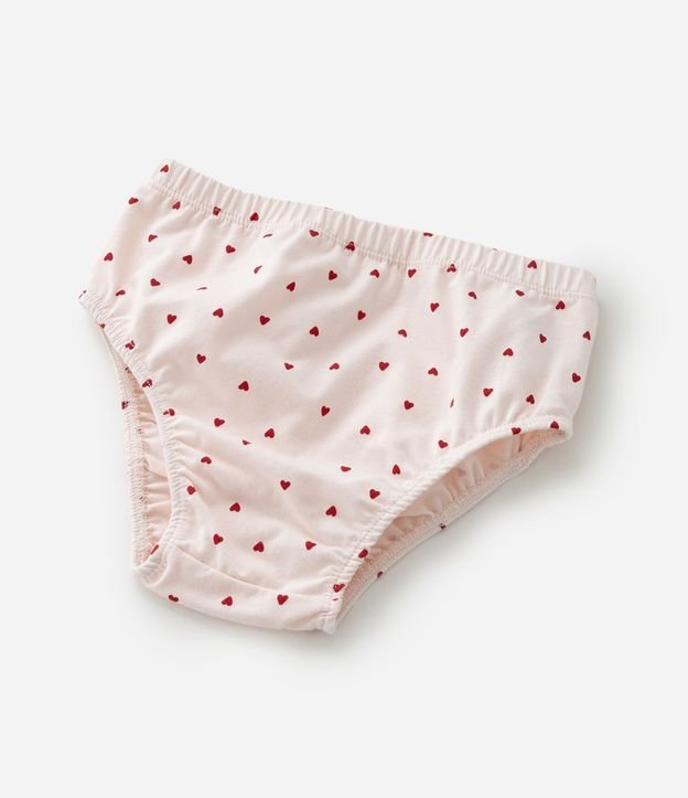 Vestido Infantil con Estampa de Corazones con Bombacha - Talle 0 a 18 meses 8
