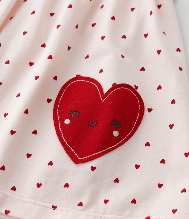 Vestido Infantil con Estampa de Corazones con Bombacha - Talle 0 a 18 meses 9