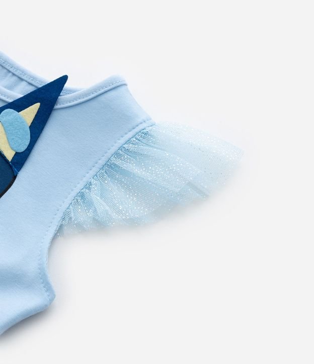 Vestido Infantil en Tule con Estampa Bluey - Talle 1 a 5 años 6