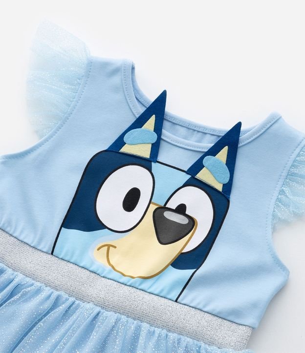 Vestido Infantil en Tule con Estampa Bluey - Talle 1 a 5 años 7