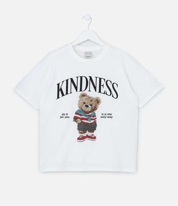 Remera Infantil con Estampa Oso Kindness - Talle 5 a 14 años 2