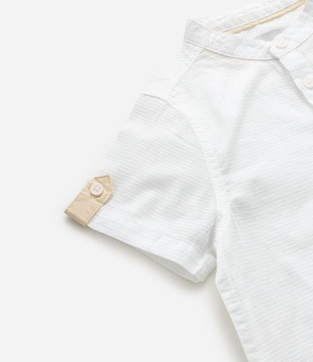 Camisa Infantil Bata con Detalles Contrastantes y Texturizada - Talle 1 a 6 años 4