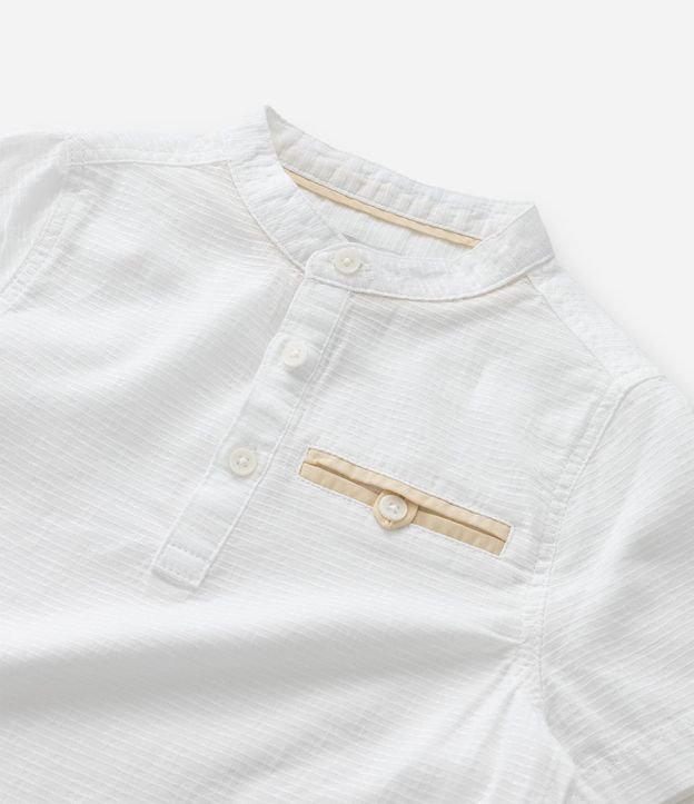 Camisa Infantil Bata con Detalles Contrastantes y Texturizada - Talle 1 a 6 años 7