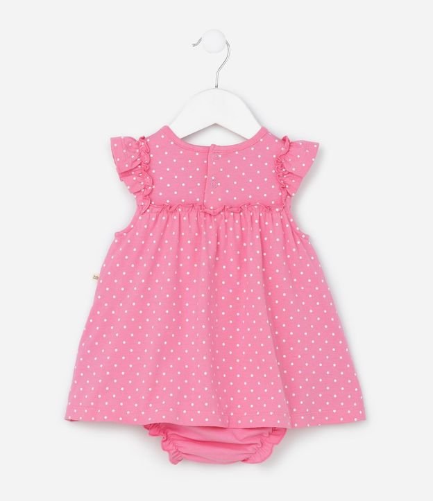 Vestido Body con Estampa de Lunares y Bordado Osita - Talle 0 a 18 Meses 3