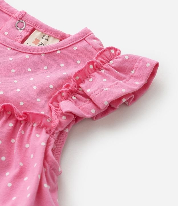 Vestido Body con Estampa de Lunares y Bordado Osita - Talle 0 a 18 Meses 5