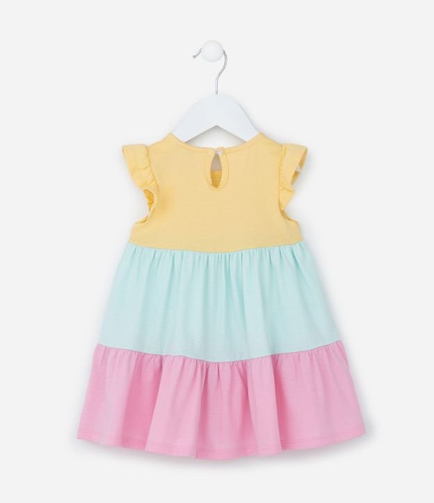 Vestido Infantil con Volados Maria y Moña - Talle 0 a 18 meses 3