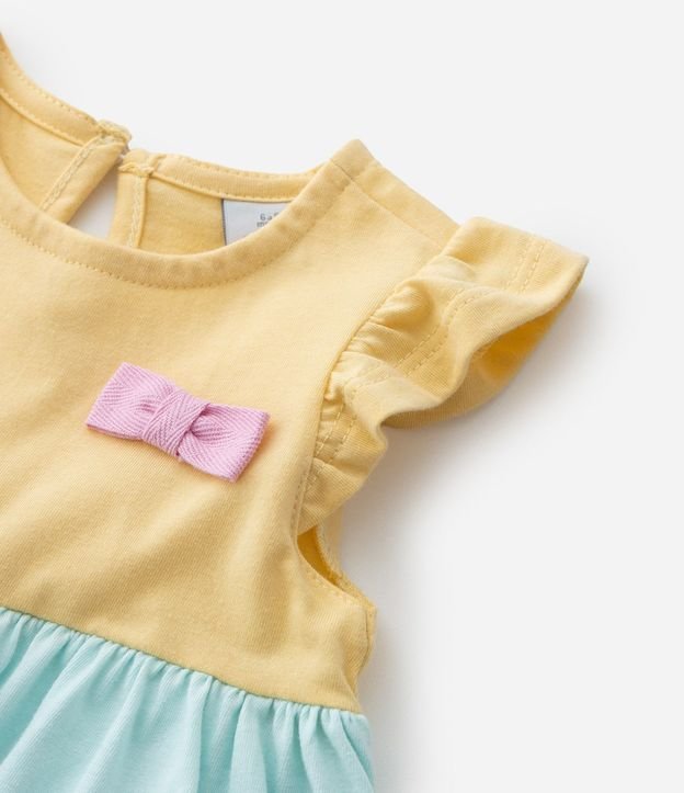 Vestido Infantil con Volados Maria y Moña - Talle 0 a 18 meses